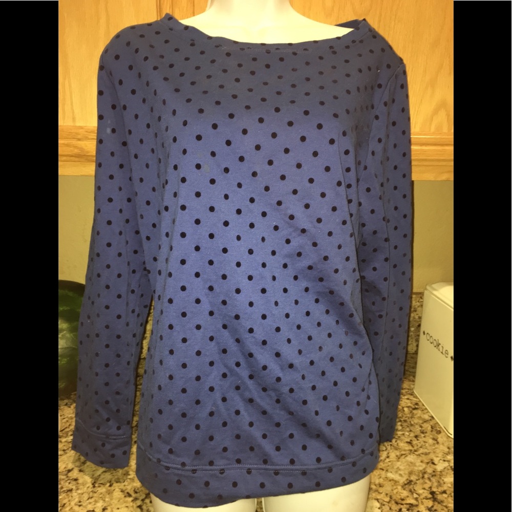 Fleece polka dot sweatshirt